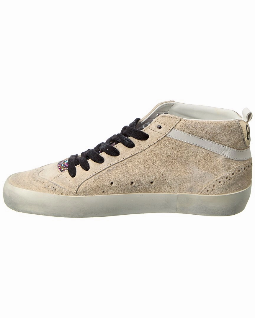 Ballet Shoes And Sneakers Golden Goose Midstar Suede & Glitter Sneaker