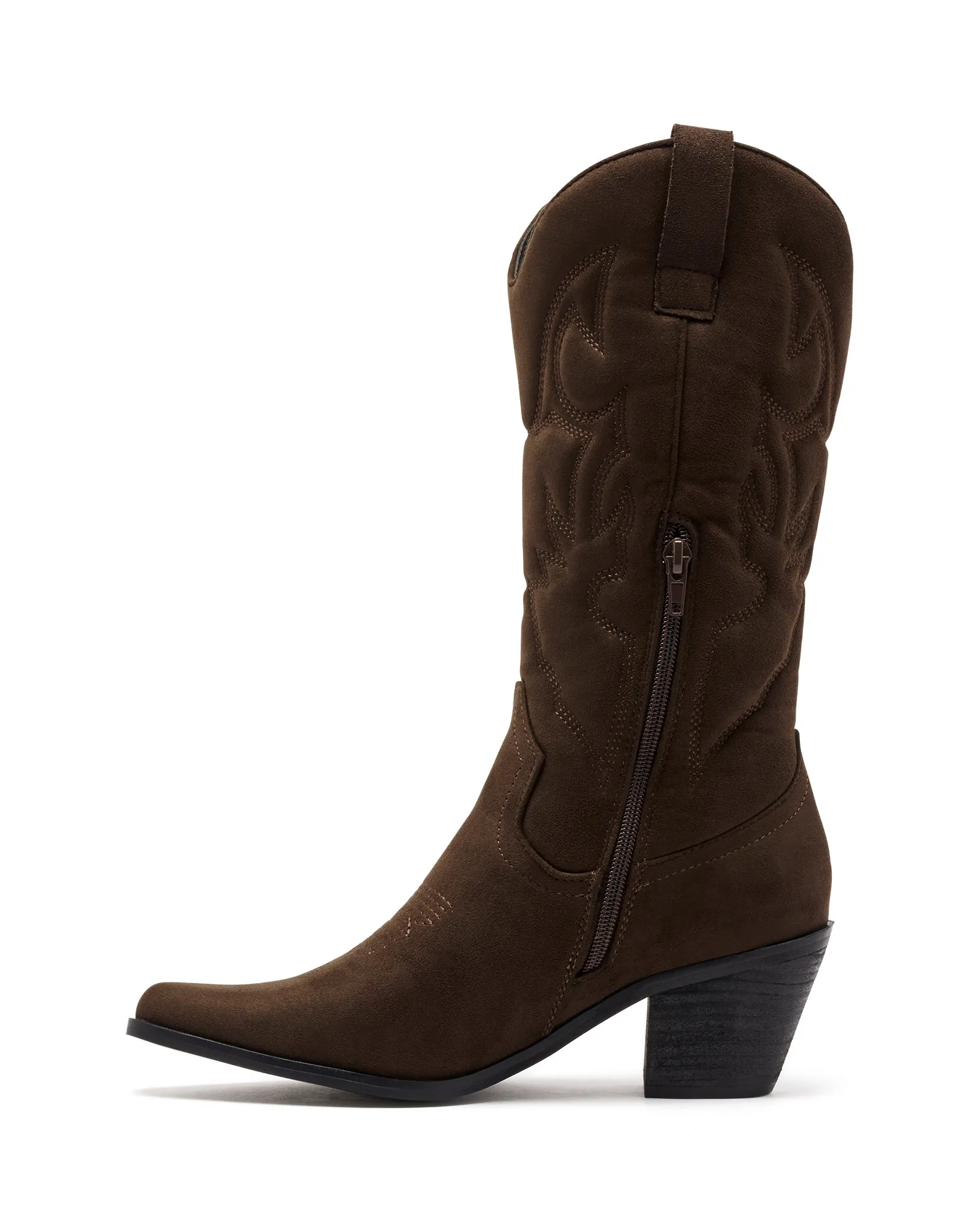 Clayton Cowboy Boot Chocolate Suede Cowboy Boots Roper