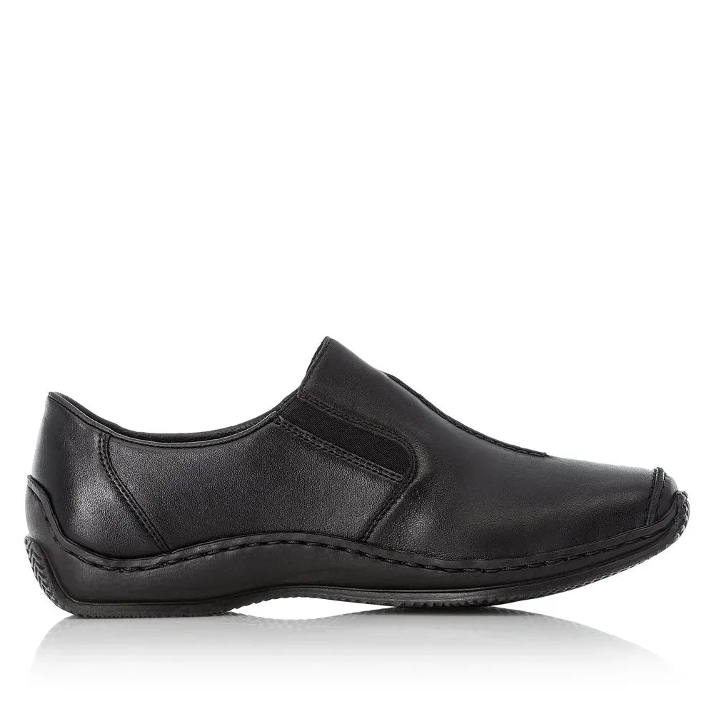 Slip-on Shoes For Elderly With Balance Problems Rieker Women's Celia Slip-On - Black