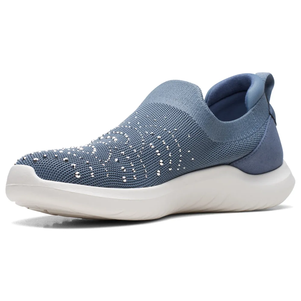 Clarks Nova Gem Denim Slip-On (Women's) Glide Step Slip-ons