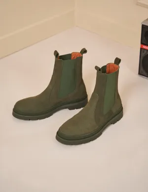 Bottines Thomas - Nubuck kaki Tall Combat Boots
