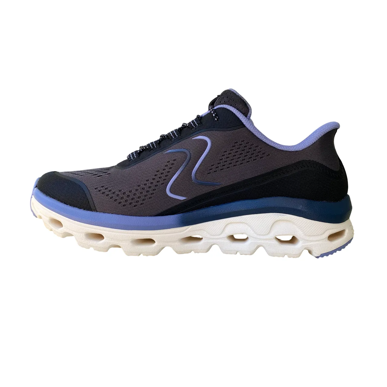 Skechers scarpa sneakers da donna Slip-Ins Glide-Step Sole 180272/BKBL nero-blu Sneakers Sites