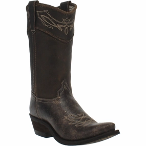 Cow Boots Near Me Laredo Ladies Misty Black Distressed Snip Toe Boots 52371