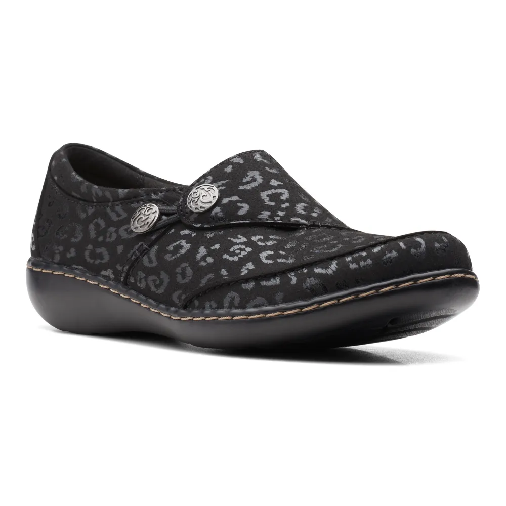 Clarks Ashland Lane Q Black/Leopard Shoe (Women's) Insoles For Slip On Shoes