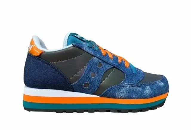 Saucony Original scarpa sneakers da donna Jazz Triple S60567-2 denim blu-arancio Sneakers For Plantar Fasciitis