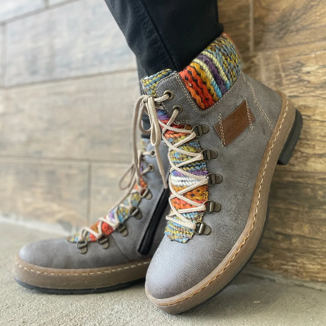 RIEKER Z6743 1920s Shoes Flats