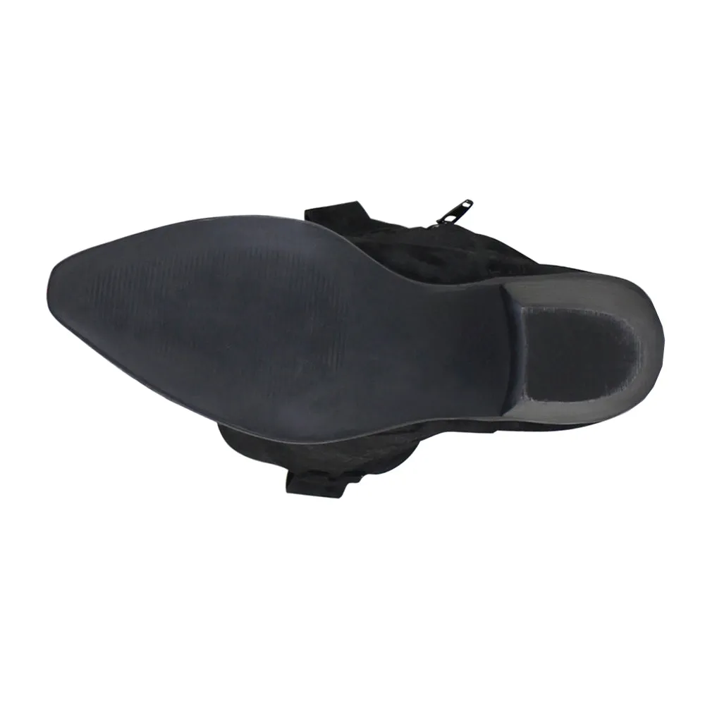 Boots For Plantar Fasciitis Ame Thyst Snip Toe Zippered Boots