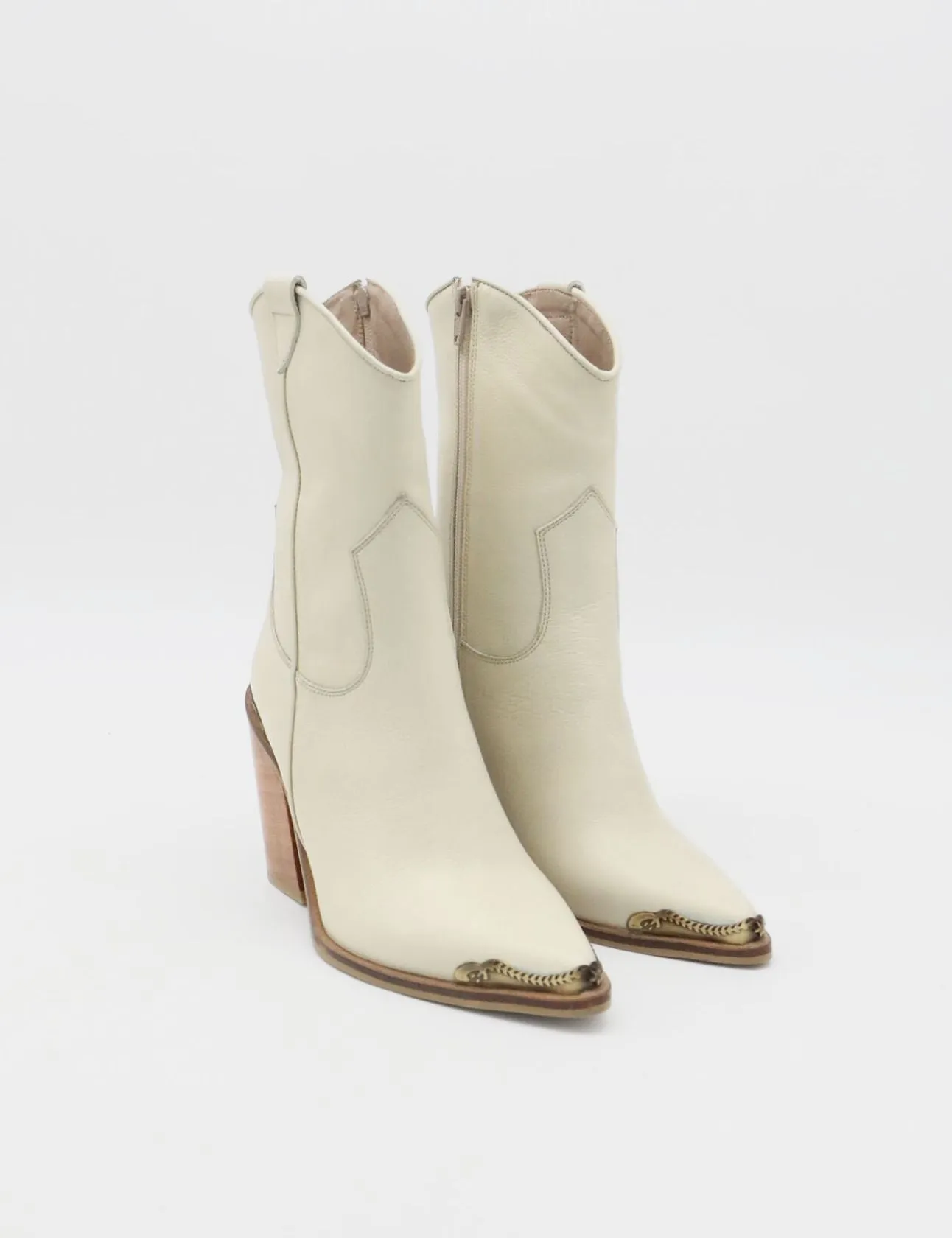 Coachella lone star edition western cowboy boots in ivory leather womens shoes Short Muck Boots