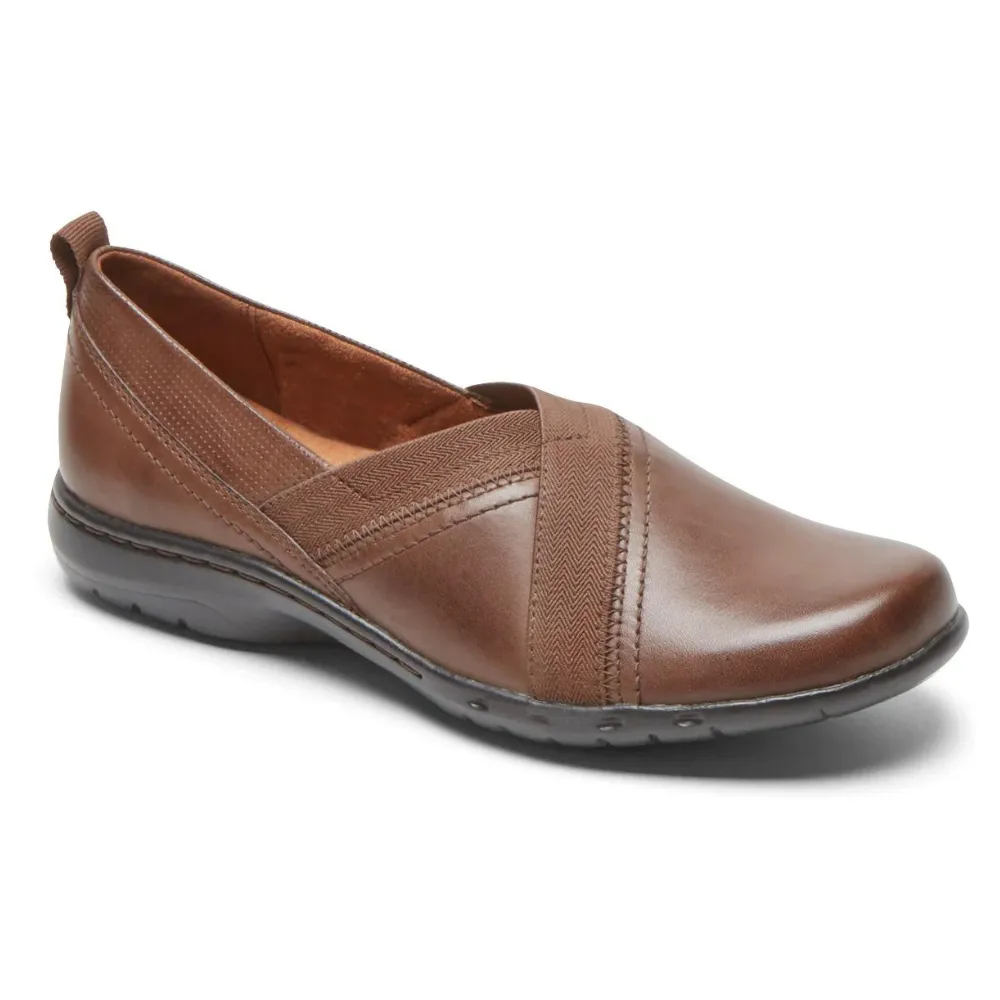 Slip On Ballet Flat Cobb Hill Penfield Brown Leather Slip-On (Women's)