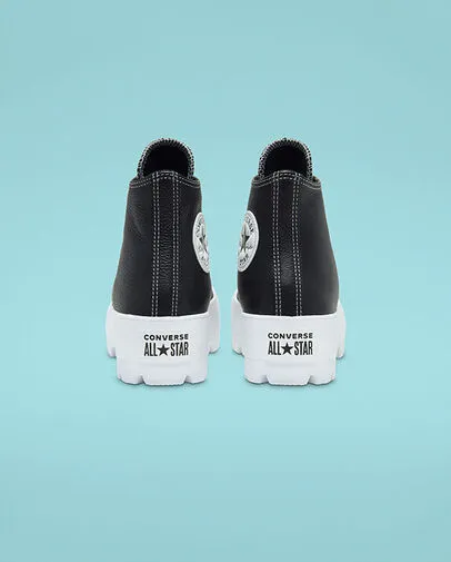 Marshmallow Sneakers Converse scarpa sneakers da donna in pelle Lugged HI Chuck Taylor All Star 567164C nero bianco