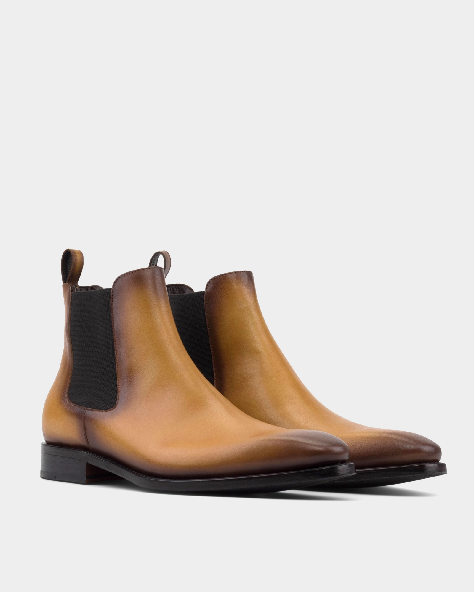 Gaiter Boots Bennett Mustard Chelsea Boot with Half-Rubber Soles - 722
