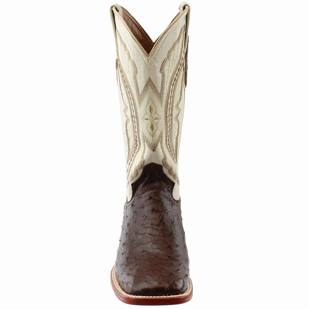 Colt Full Quill Ostrich Square Toe Cowboy Boots Boots For Logging