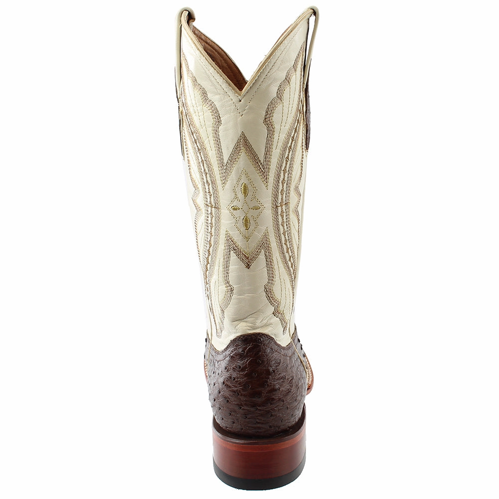 Colt Full Quill Ostrich Square Toe Cowboy Boots Texas Senior Boots
