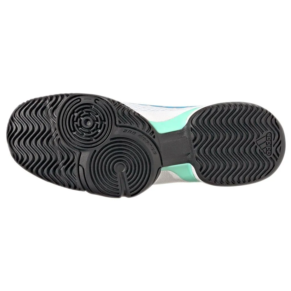 adidas Junior Barricade K - Cloud White/Pulse Blue Gucci Shoes Tennis Shoes