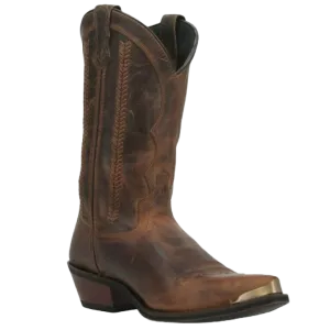 Tan Ankle Boots Laredo Men's Murphy Bucklace Distressed Tan Snip Toe Boots 68475