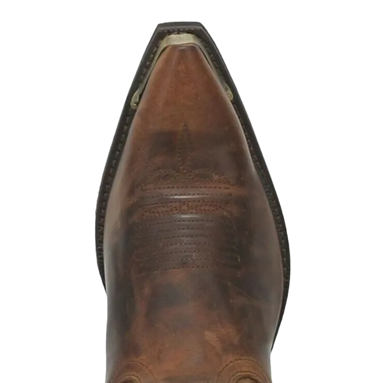 Laredo Men's Murphy Bucklace Distressed Tan Snip Toe Boots 68475 Boots Moc