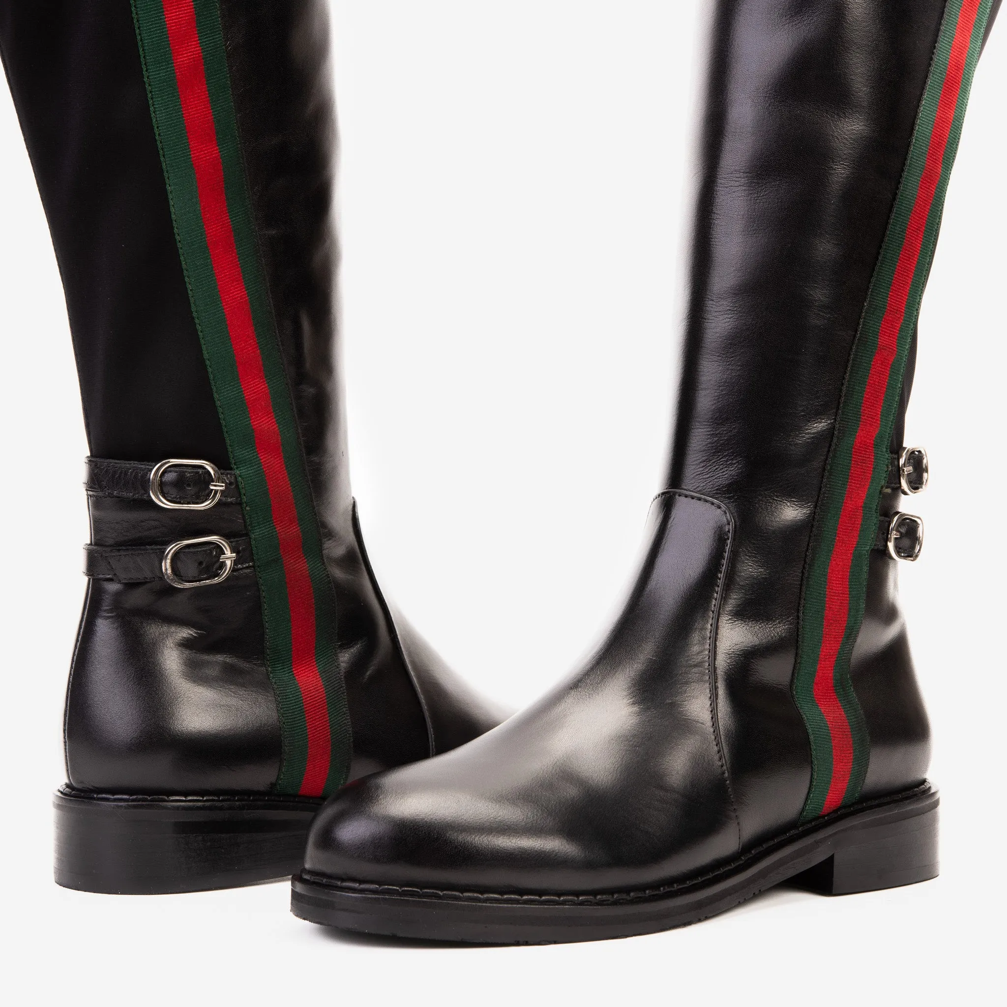 The Manhattan Luxe Black Leather Knee - High Boot Georgia Farm And Ranch Boots