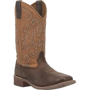 Man Cowboy Boots Laredo Ladies Caney Square Toe Tan Leather Western Boots 5878