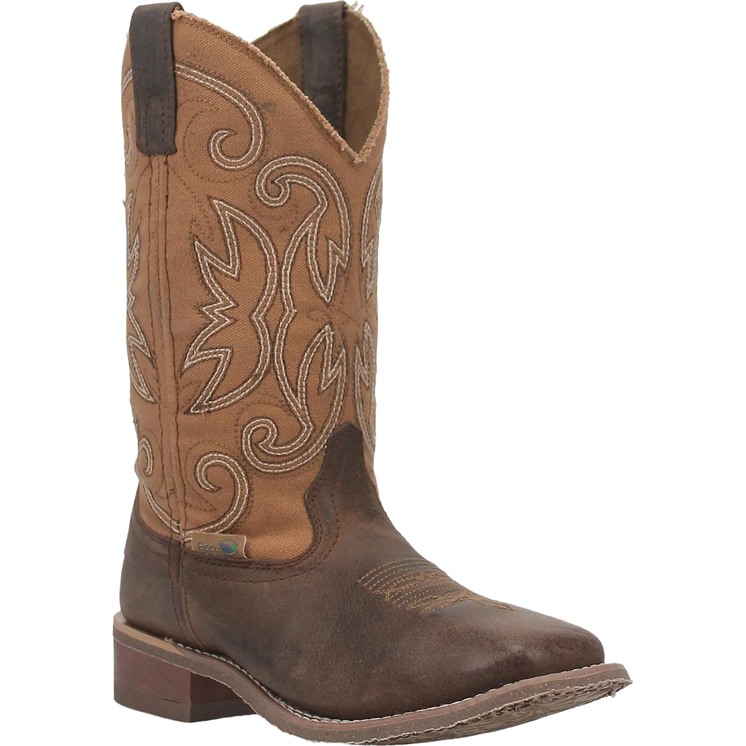 Laredo Ladies Caney Square Toe Tan Leather Western Boots 5878 Army Navy Surplus Boots