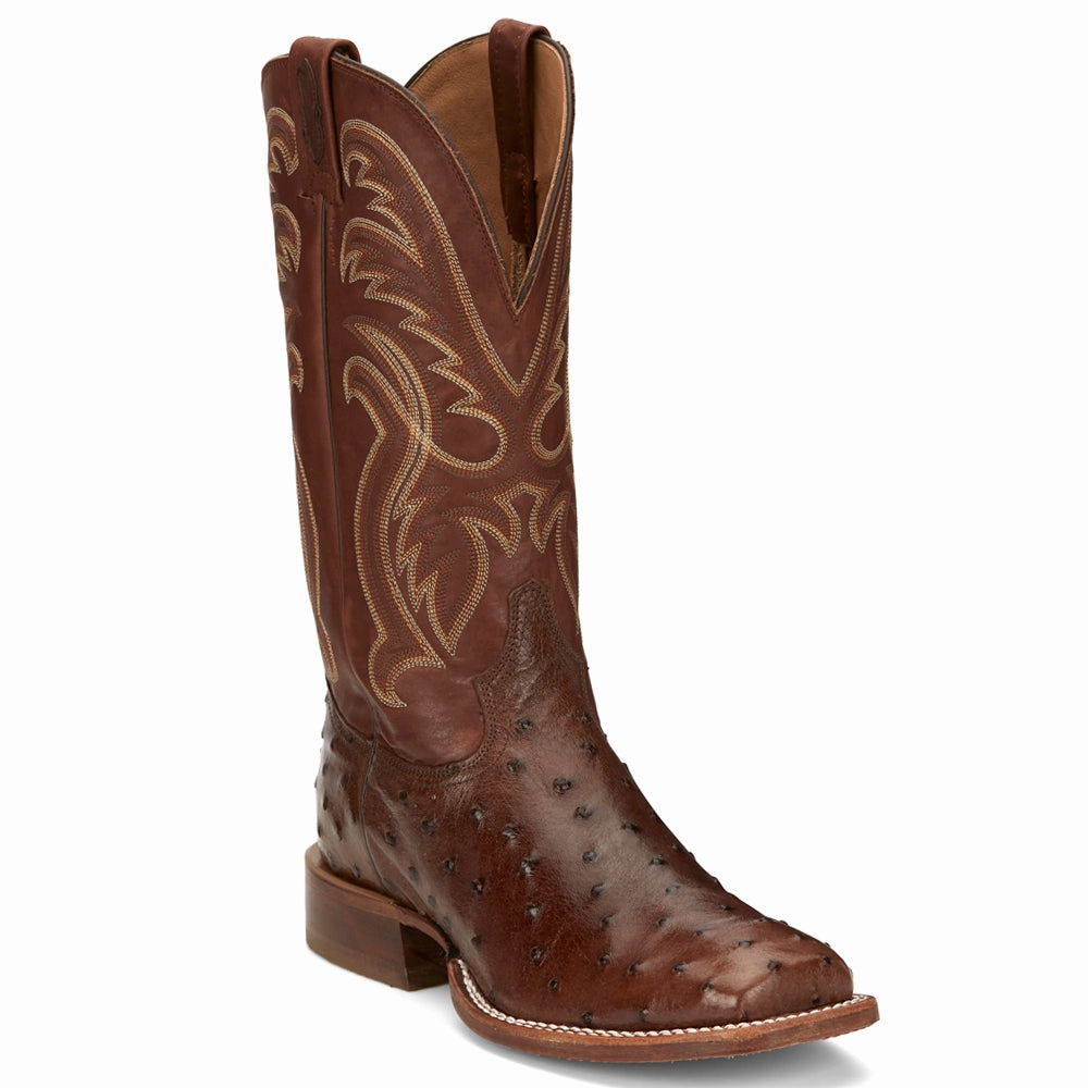 Jacinto 13 Inch Full Quill Ostrich Square Toe Cowboy Boots Johnny Ringo Boots