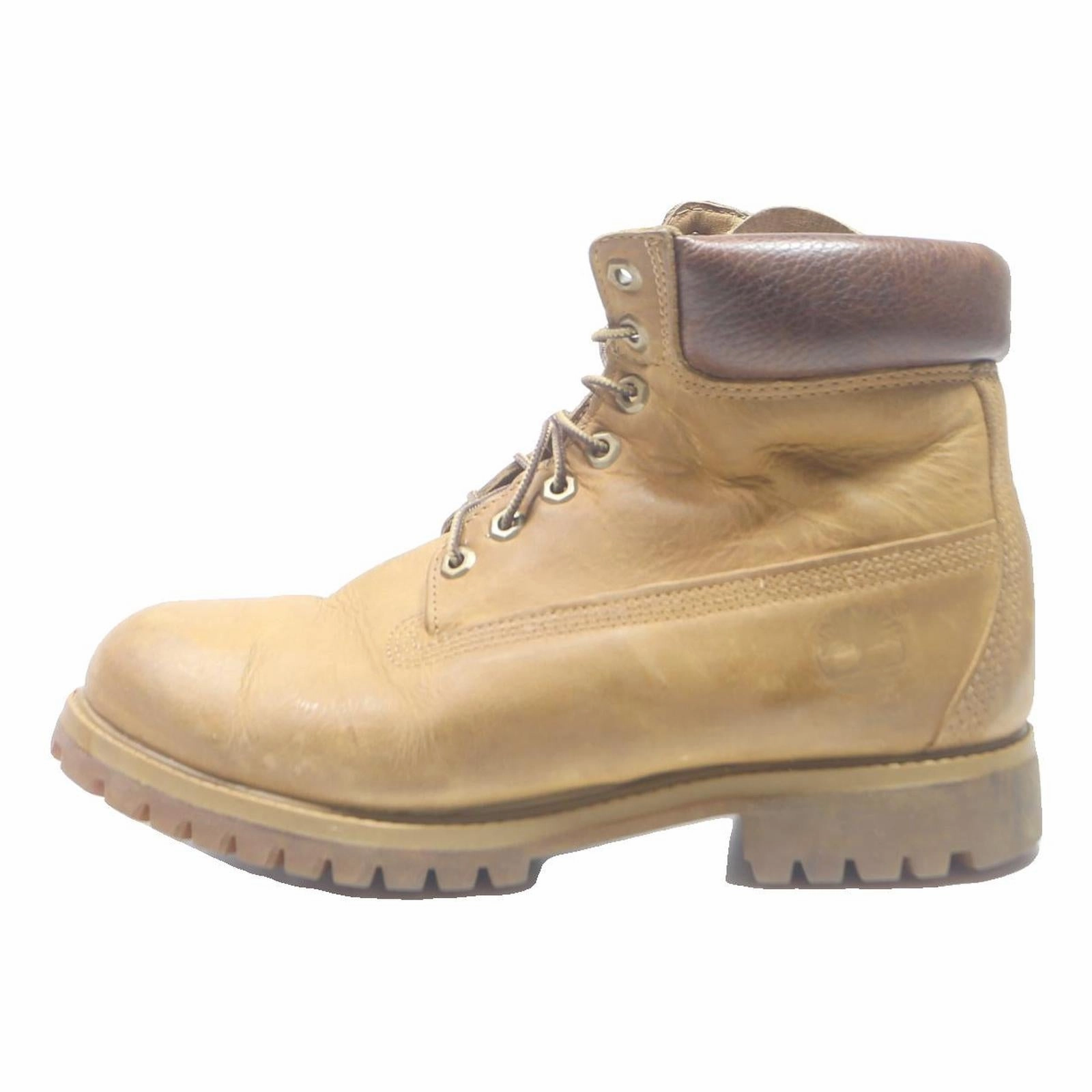 TIMBERLAND Womens Classic 6 Inch Premium Lace-Up Boots Beige Leather UK 6.5 Steel Toe Western Boots