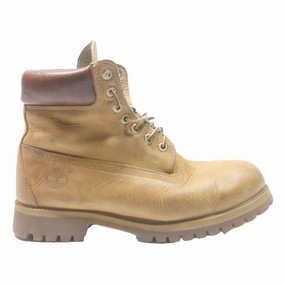 Chelsea Boots Near Me TIMBERLAND Womens Classic 6 Inch Premium Lace-Up Boots Beige Leather UK 6.5