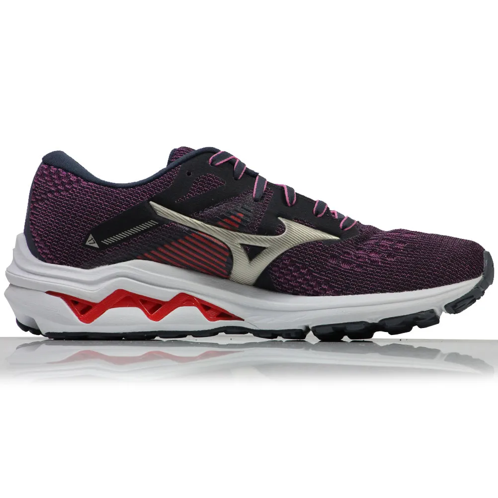 Mizuno Wave Inspire 17 Women's Running Shoe - India Ink/Platinum Gold/Ignition Red Running Shoes At Discount Prices