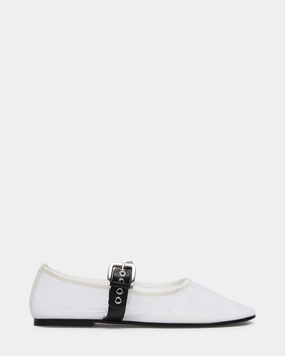 MITSY WHITE/BLACK Penny Loafers And Socks