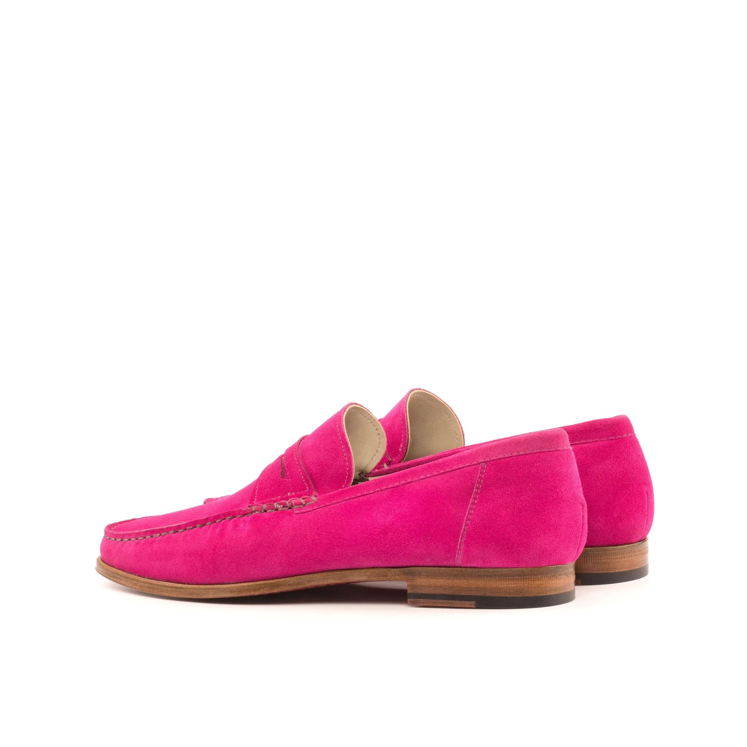 Pink Suede Penny Moccasin Loafer Loafers Slipping