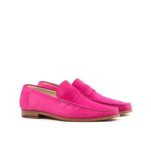 Donald J Pliner Loafers Pink Suede Penny Moccasin Loafer