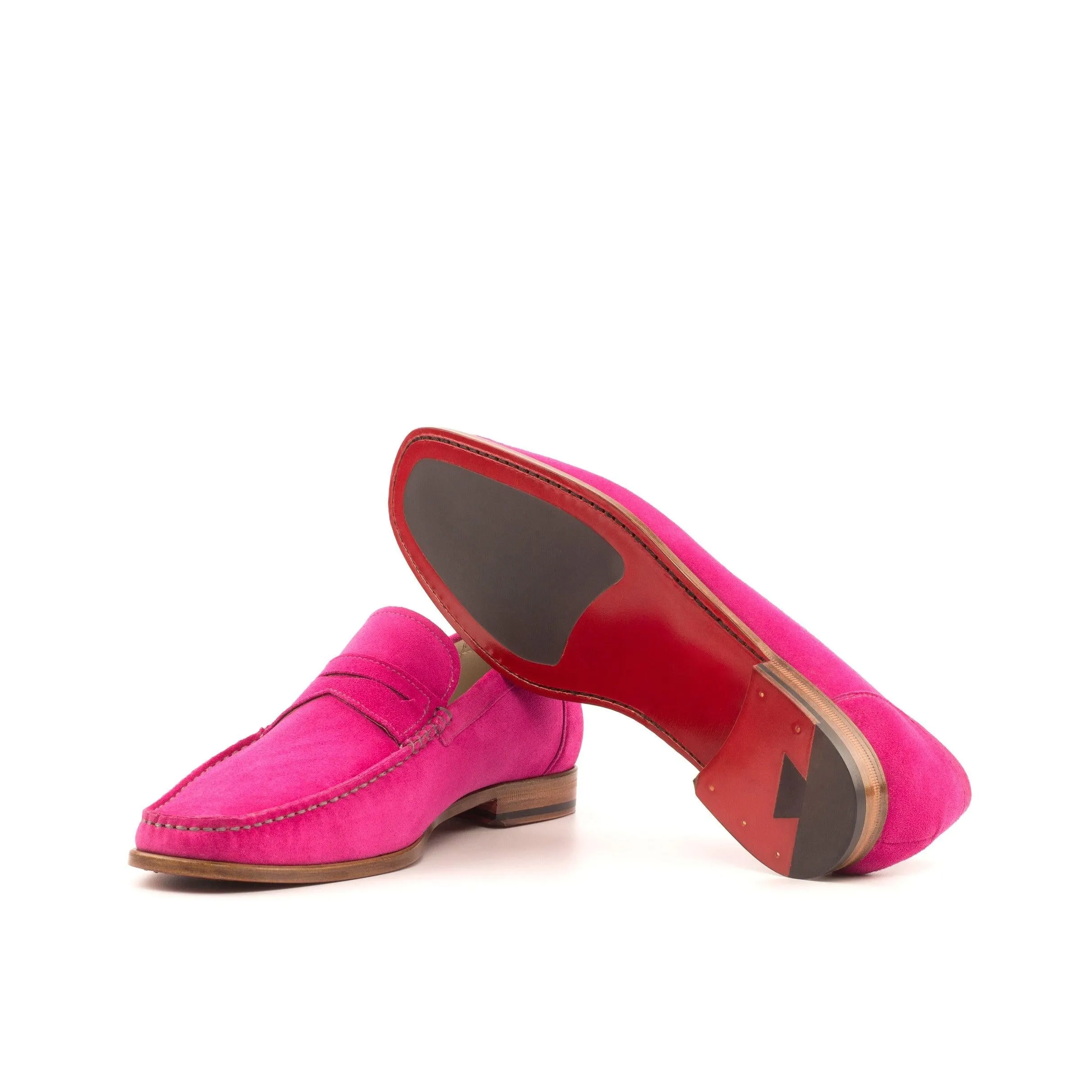 Pink Suede Penny Moccasin Loafer Bread Loafers Bakery