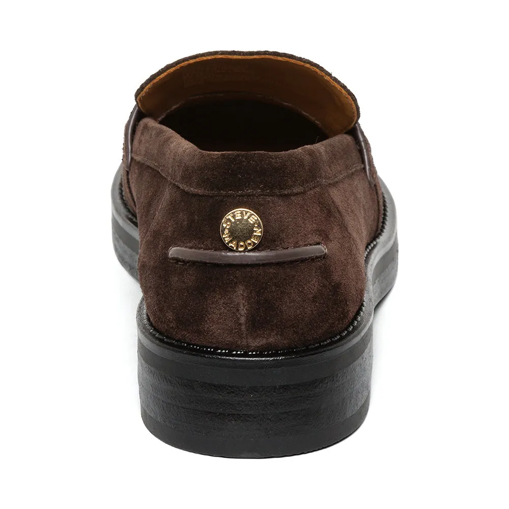 Huarache Loafers Jeann Flat Shoe BROWN SUEDE