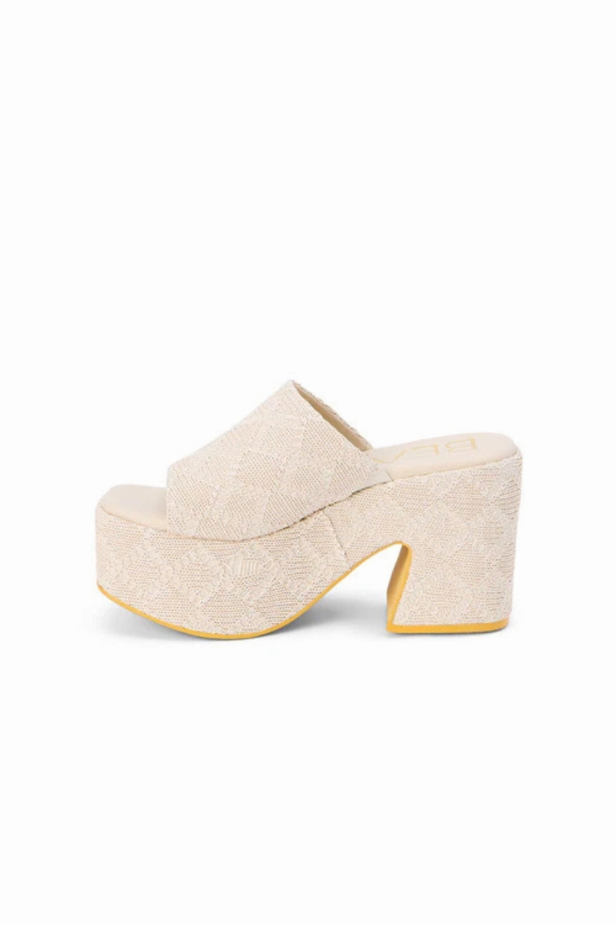 Slip-on Slippers With Rubber Soles Como Platform Heel