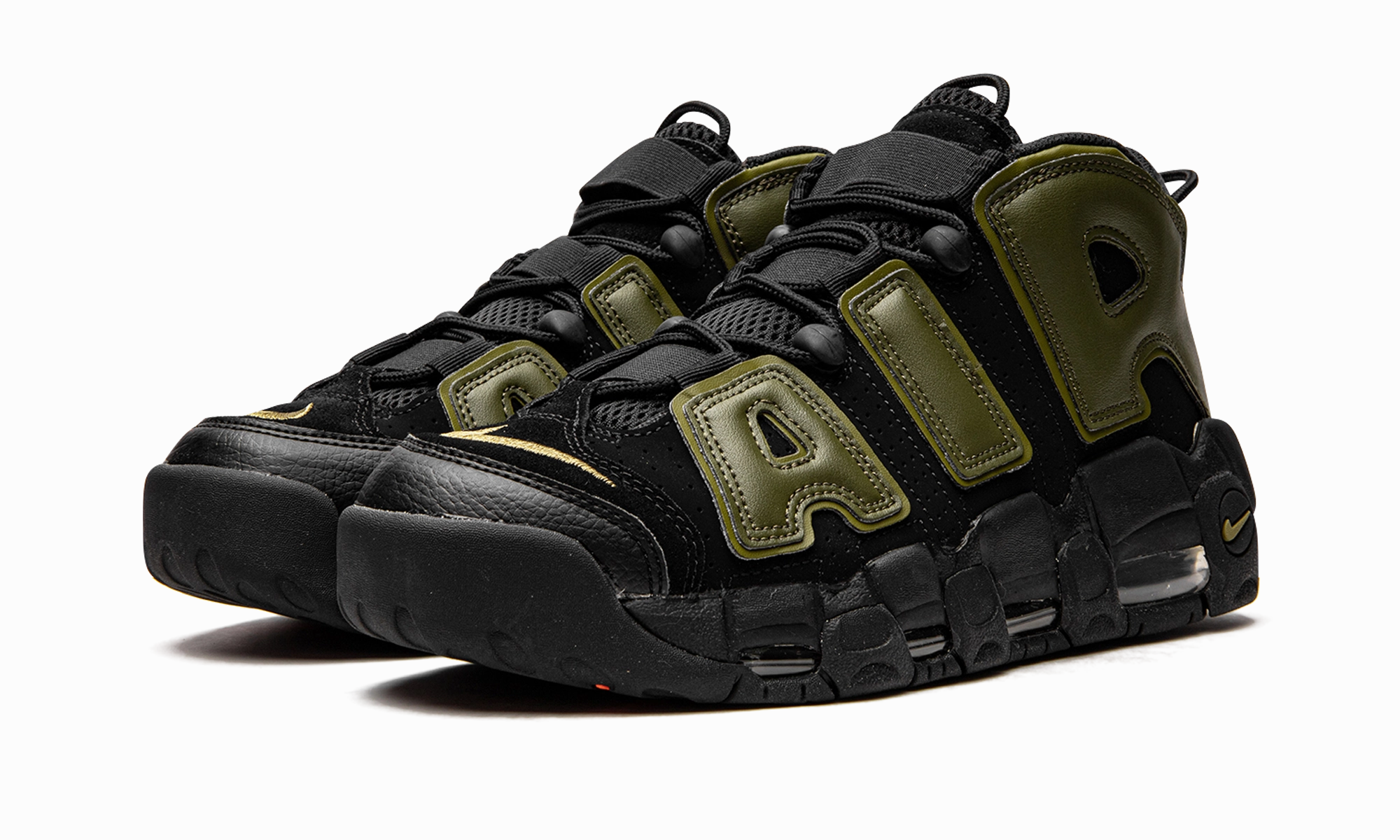 Air More Uptempo 96 "Rough Green" Basketball Shoes With Zippers