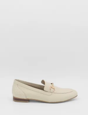 Loafers With Shorts Natural loafers in off white croc embossed leather womens shoes