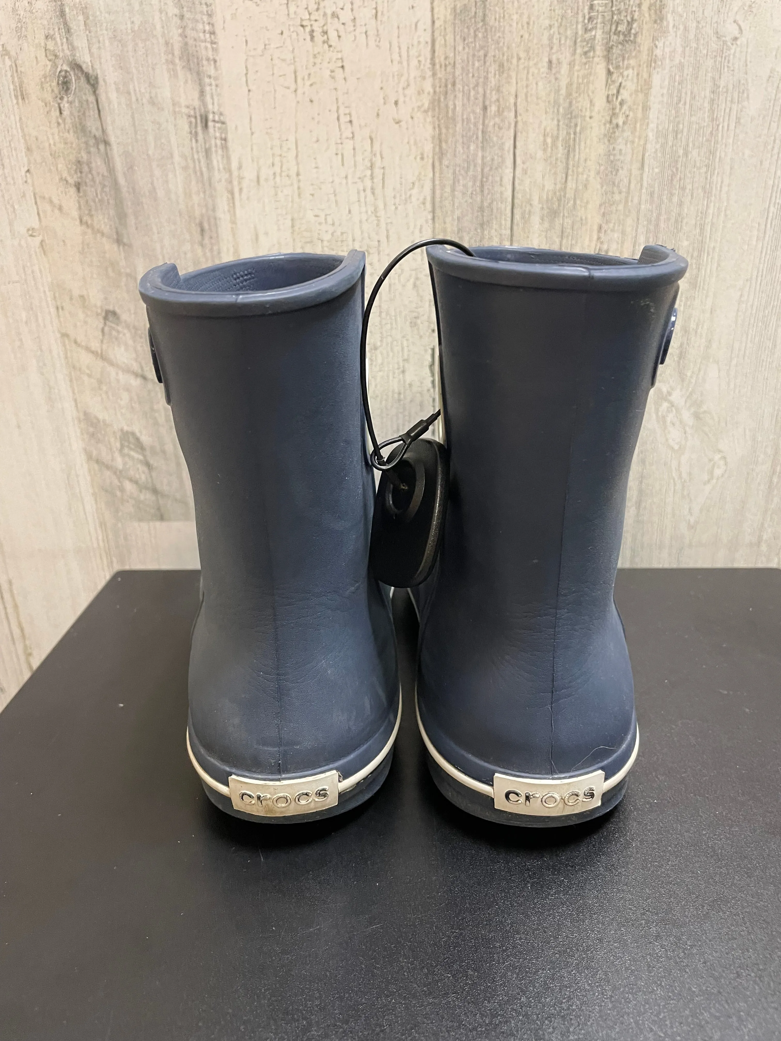 Navy Boots Ankle Flats Crocs, Size 6 Ankle Boot For Fracture