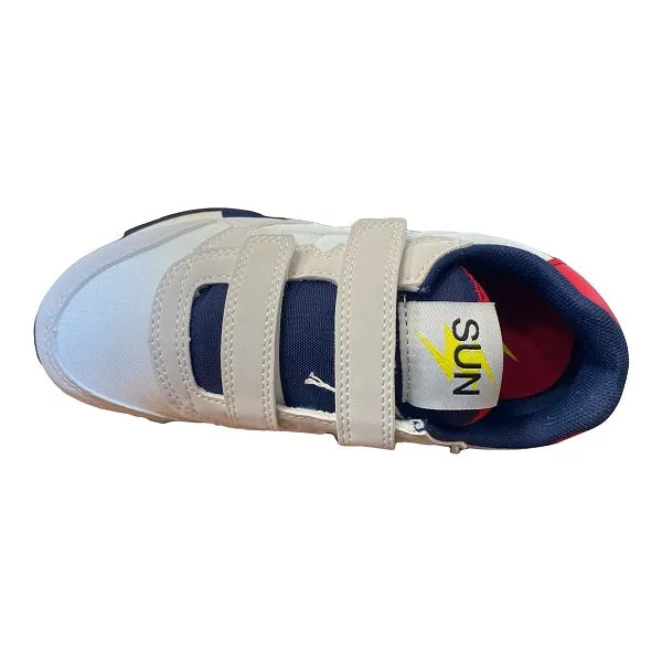 Dope Sneakers Sun68 scarpa sneakers da ragazzo Niki Solid Z32318 01 bianco