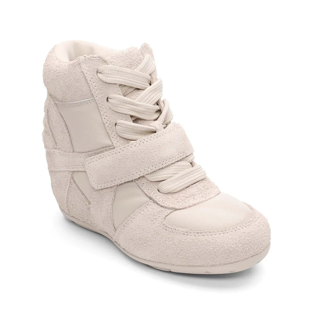 Bowffy Suede Sport Wedge Above Knee Boots Wide Calf