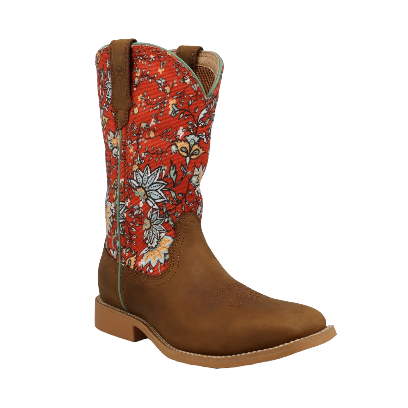 Exotic Western Boots Twisted X Girls Rustic Floral Brown & Red Hooey Boots YHY0013