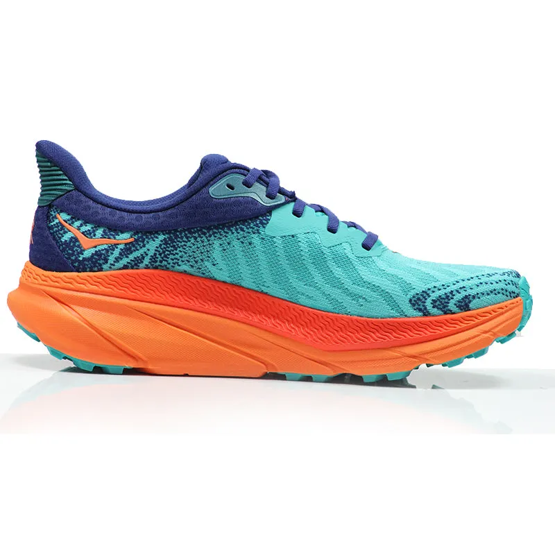 Hoka One One Challenger 7 Men's Trail Shoe - Ceramic/Vibrant Orange Ultra Marathon Running Shoes