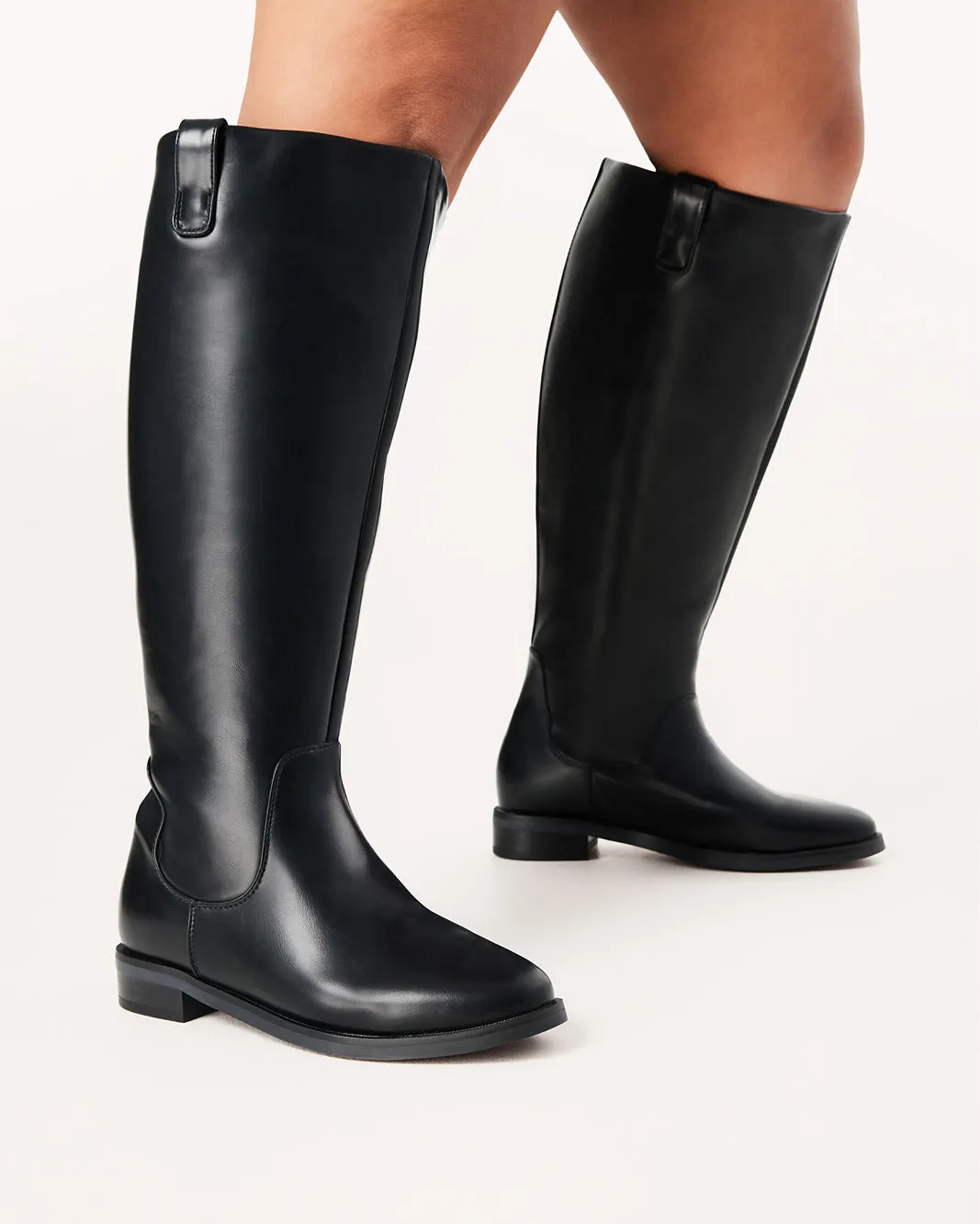 SYBIL EXTENDED CURVE - BLACK Xtra Wide Calf Boots