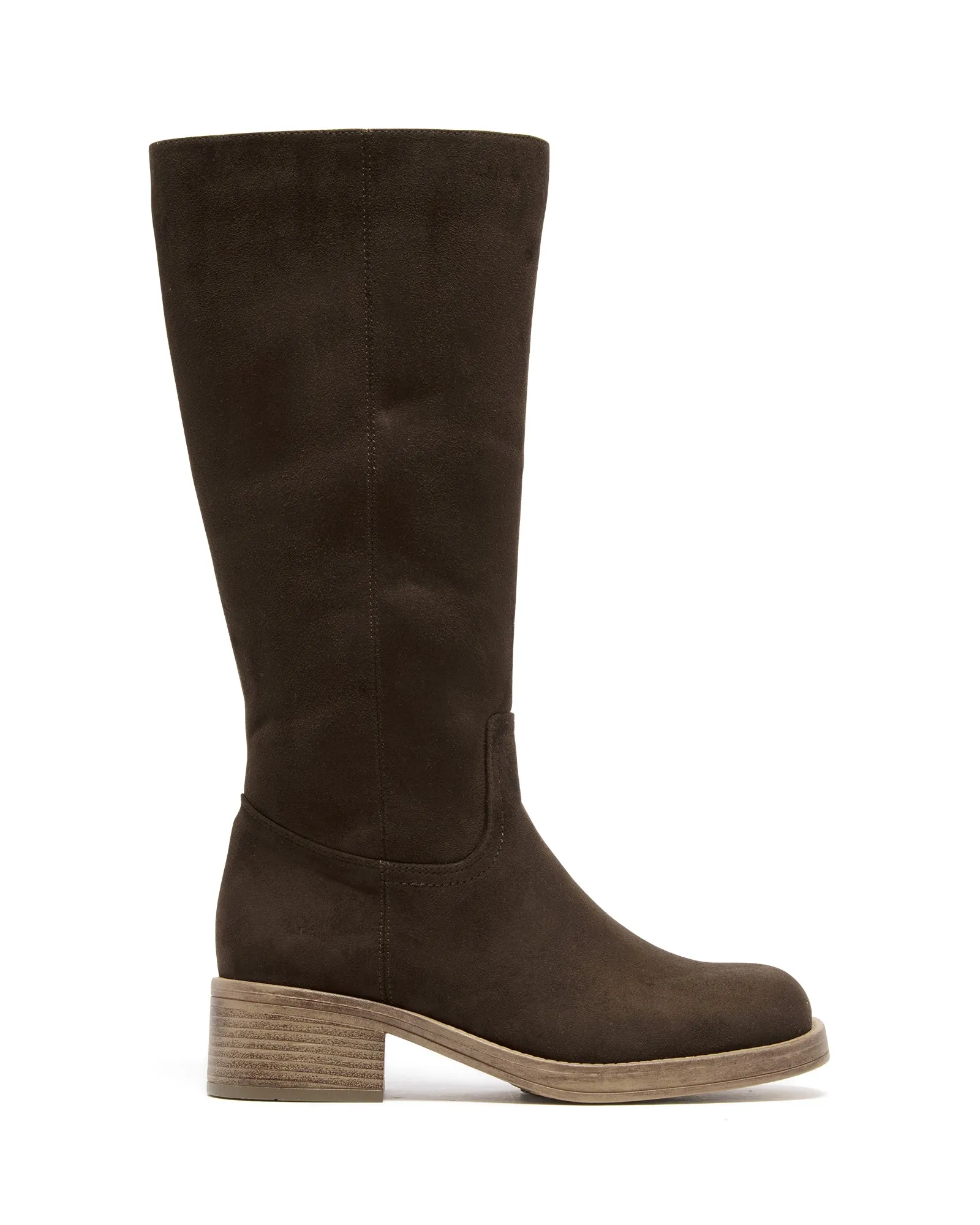Fever Tall Boot Chocolate Faux Suede Best Casual Boots