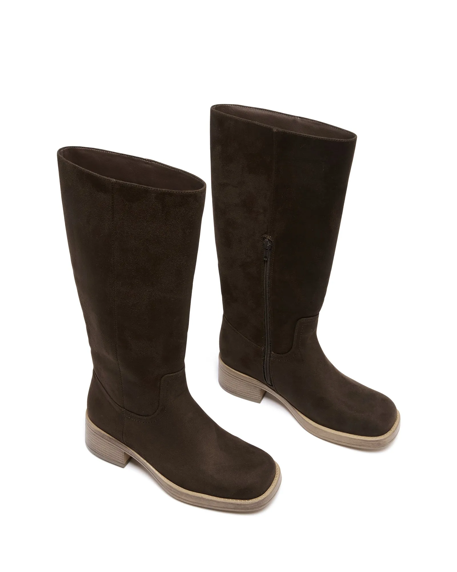 Fever Tall Boot Chocolate Faux Suede Dog Winter Boots