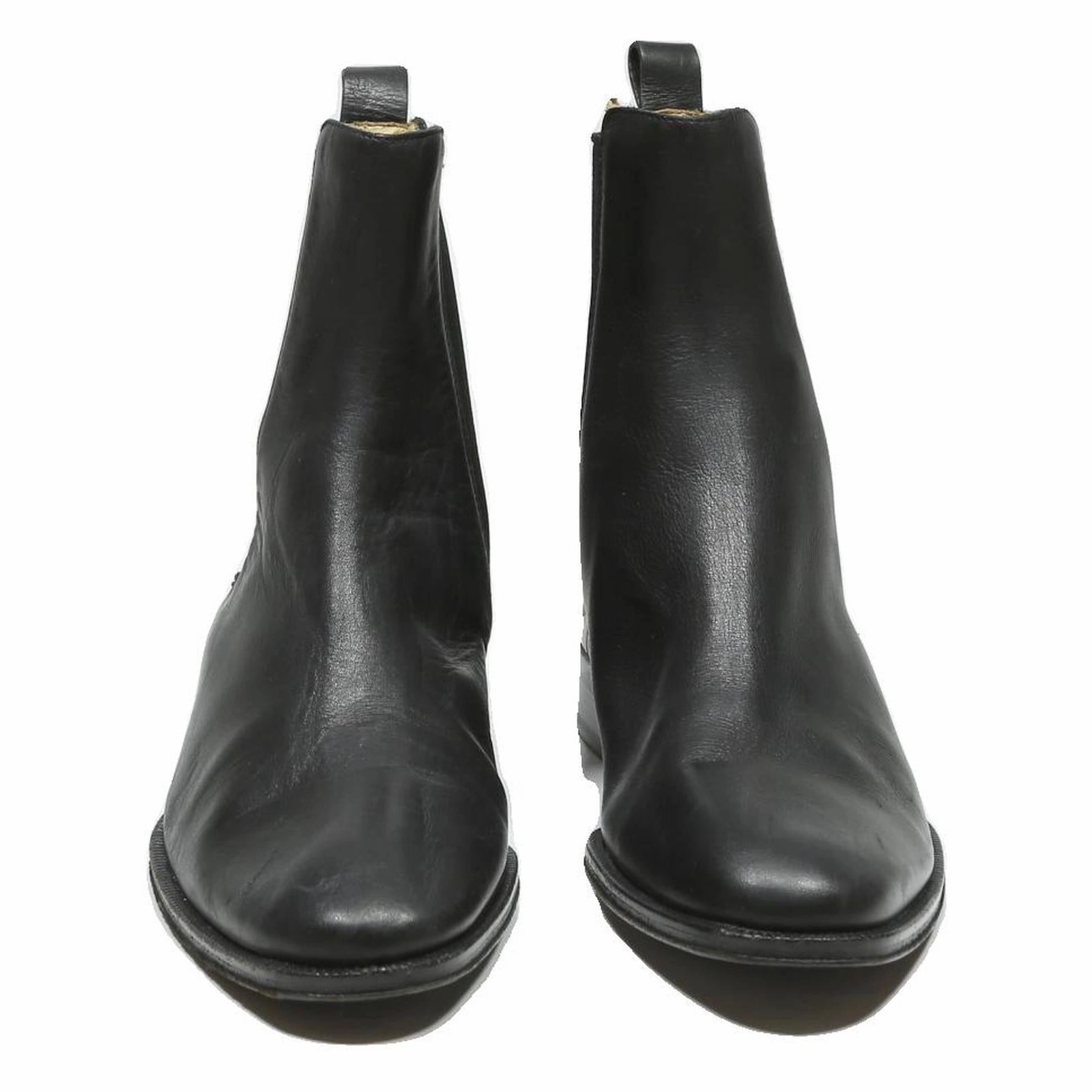 GUCCI Womens Chelsea Boots Black Leather UK 8 Classic Style Comfort Boots Size 8