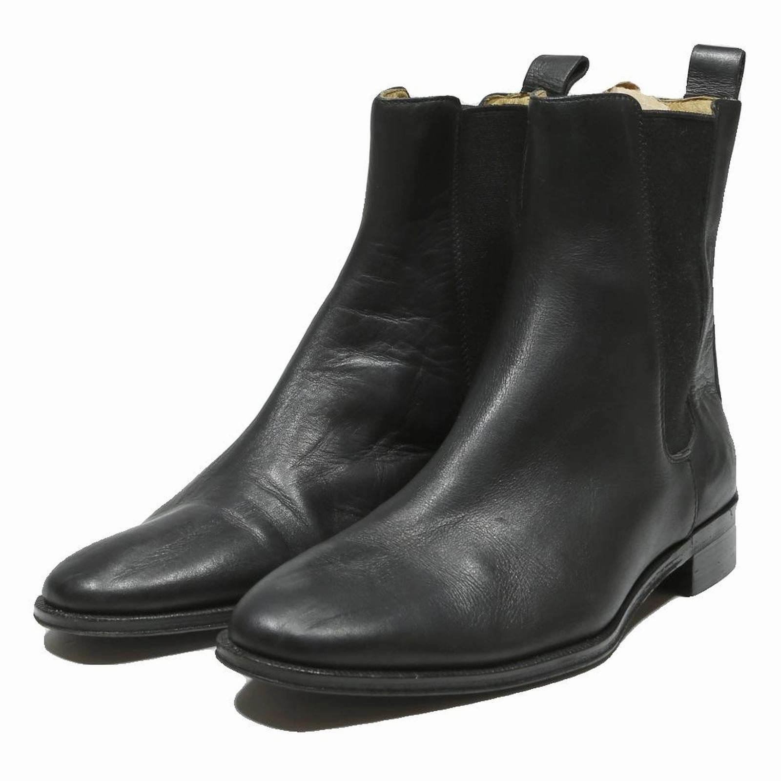 GUCCI Womens Chelsea Boots Black Leather UK 8 Classic Style Comfort Tan Boots