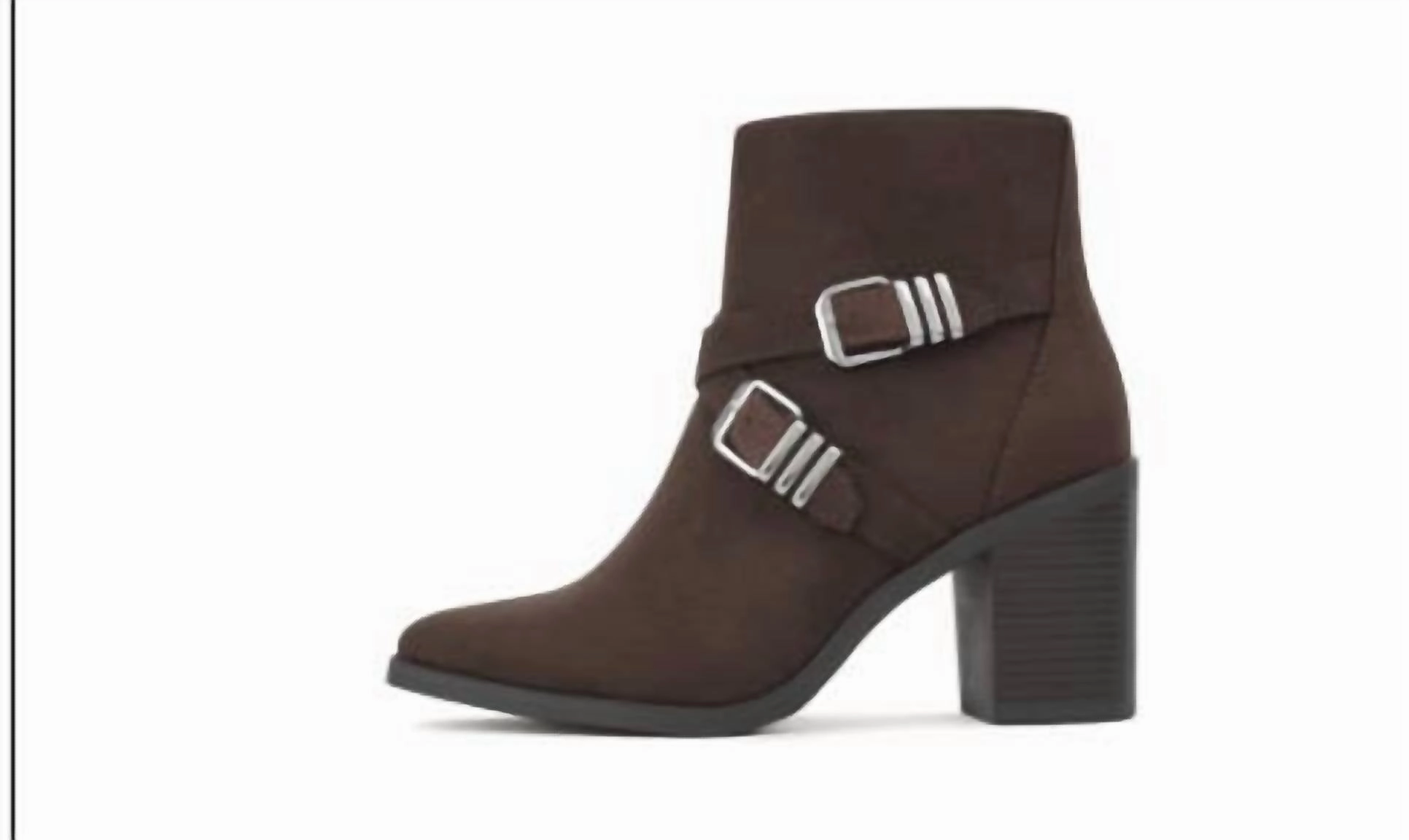 Women's Heel Crisscross Deco Ankle Booties In Brown Cowboy Boots For Skinny Legs