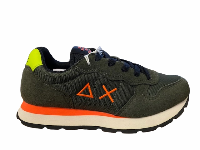 Sun68 sneakers da ragazzo Tom Fluo Z42302T 74 militare scuro Yru Sneakers