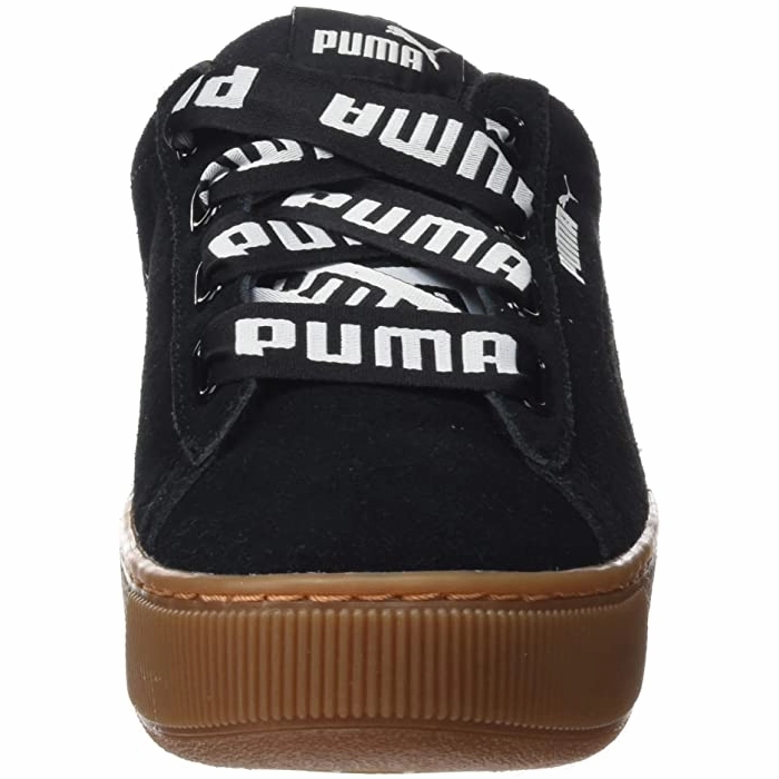 Puma scarpa sneakers da donna con zeppa Vikky Ribbon Bold 365314 01 nera Nano Sneakers