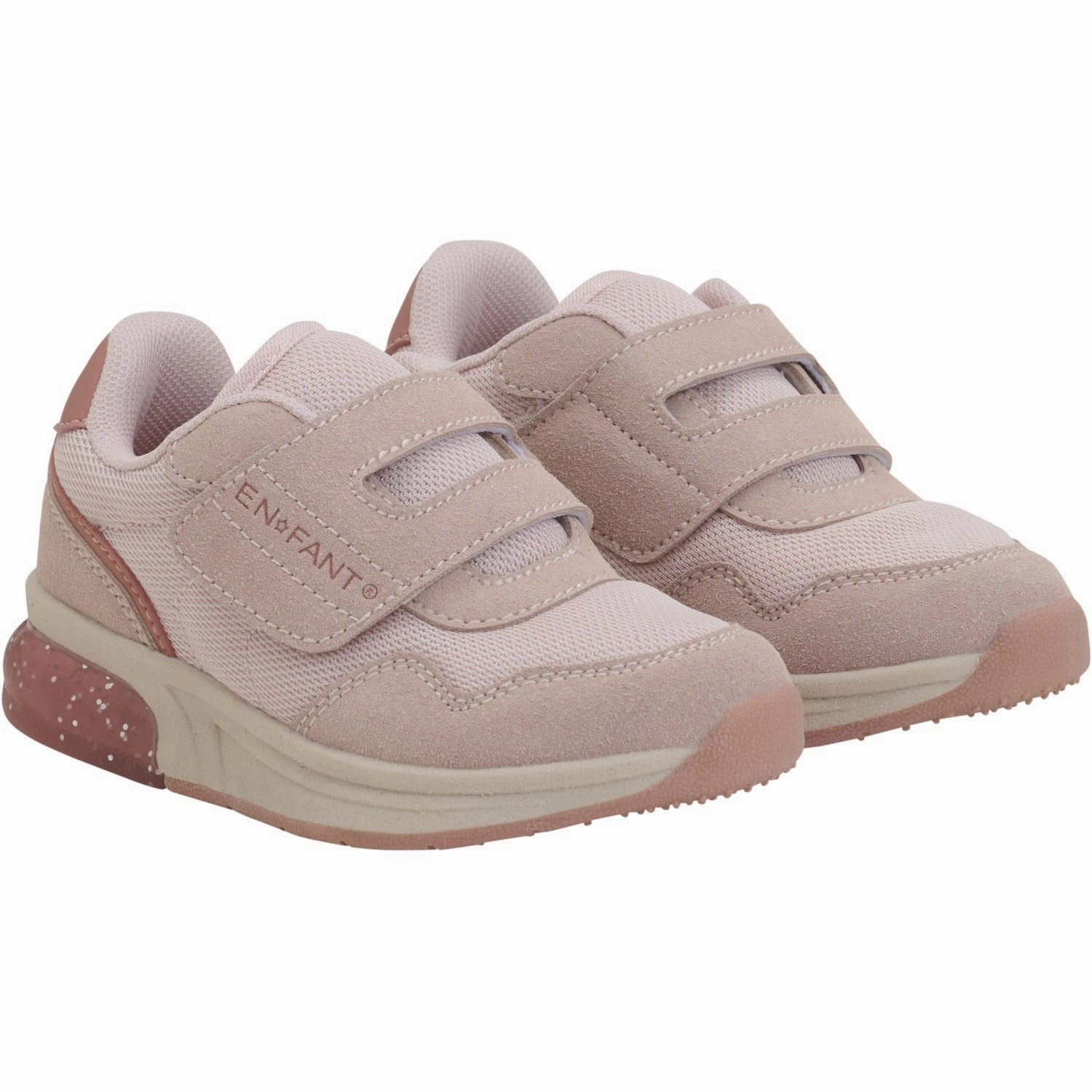 En Fant Sepia Rose Sneakers Velcro w. Light Sneakers For Walking On Concrete