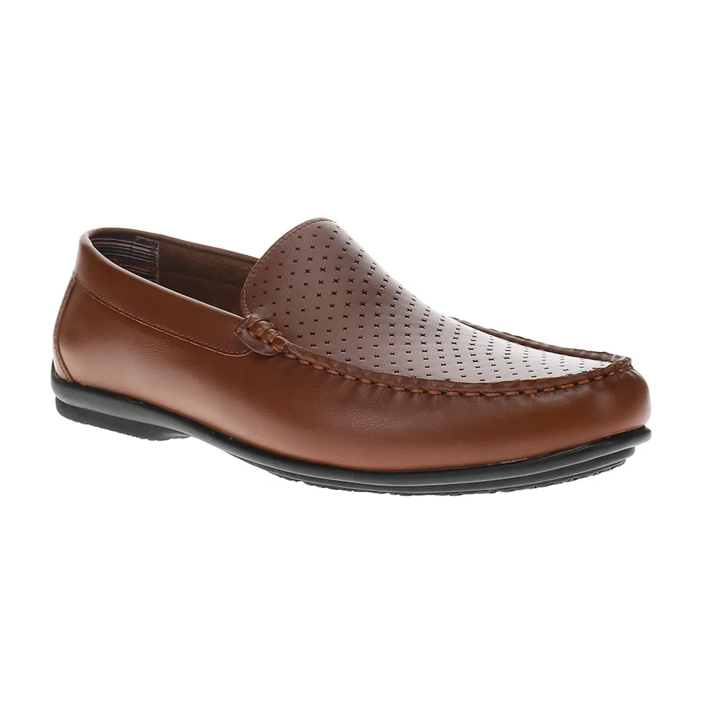 Union Loafers Restaurant Conroy Moc Toe Perforated Slip On Loafers